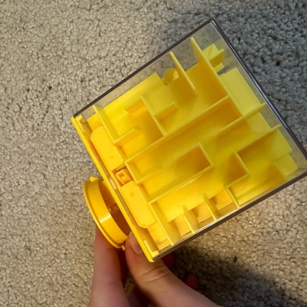 Maze Money Box - yellow